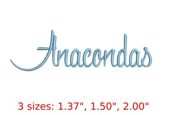 Anacondas Embroidery Font Adds Striking Style to Boutique Apparel Projects