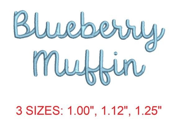 Blueberry Muffin Embroidery Font: Sweet Style for Personalized Gifts