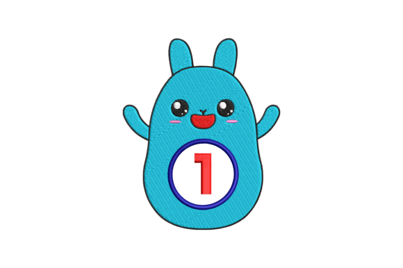 Cute Rabbit Number 1: A Sweet Addition to Your Embroidery Product Line