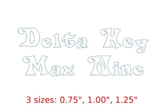 Delta Hey Max Nine Bean Stitch Outline