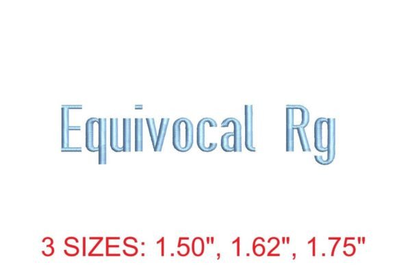 Equivocal RG Embroidery Font: A Designer’s Review
