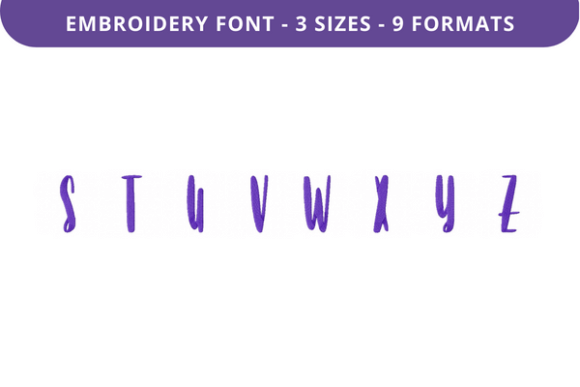 Fifty First Dates Font Uppercase S to Z Review for Seasonal Embroidery