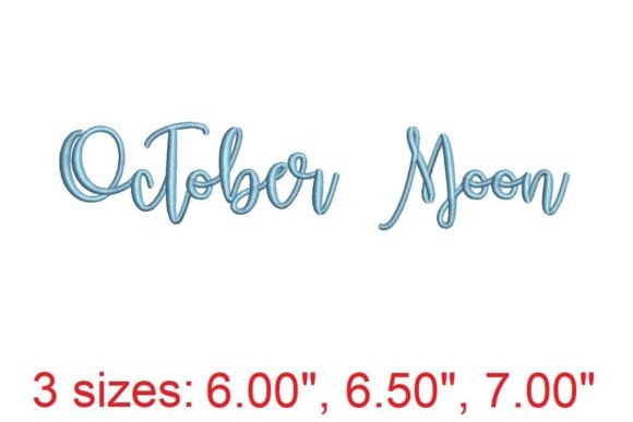 October Moon: A Mystique-Infused Embroidery Font for Seasonal Charm