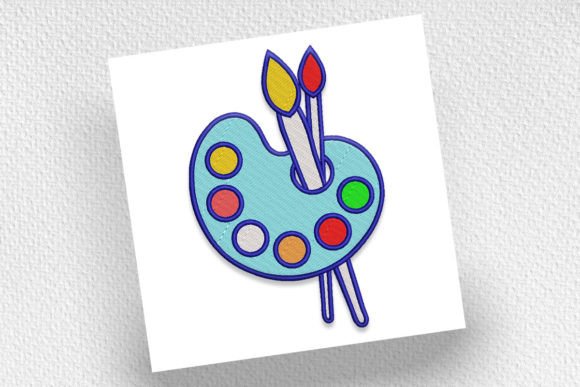 Palette and Brush Embroidery Design Review for Etsy Sellers