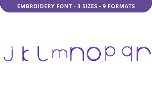 Reviewing Halo Colony Font Lowercase J to R for Real Embroidery Projects