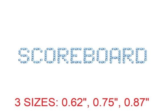 Scoreboard Embroidery Font: A Bold Choice for Sporty Personalized Gifts